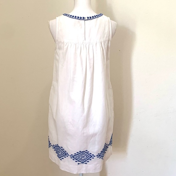 EUC✨J.Crew Linen Blend Embroidered Dress - Picture 7 of 13